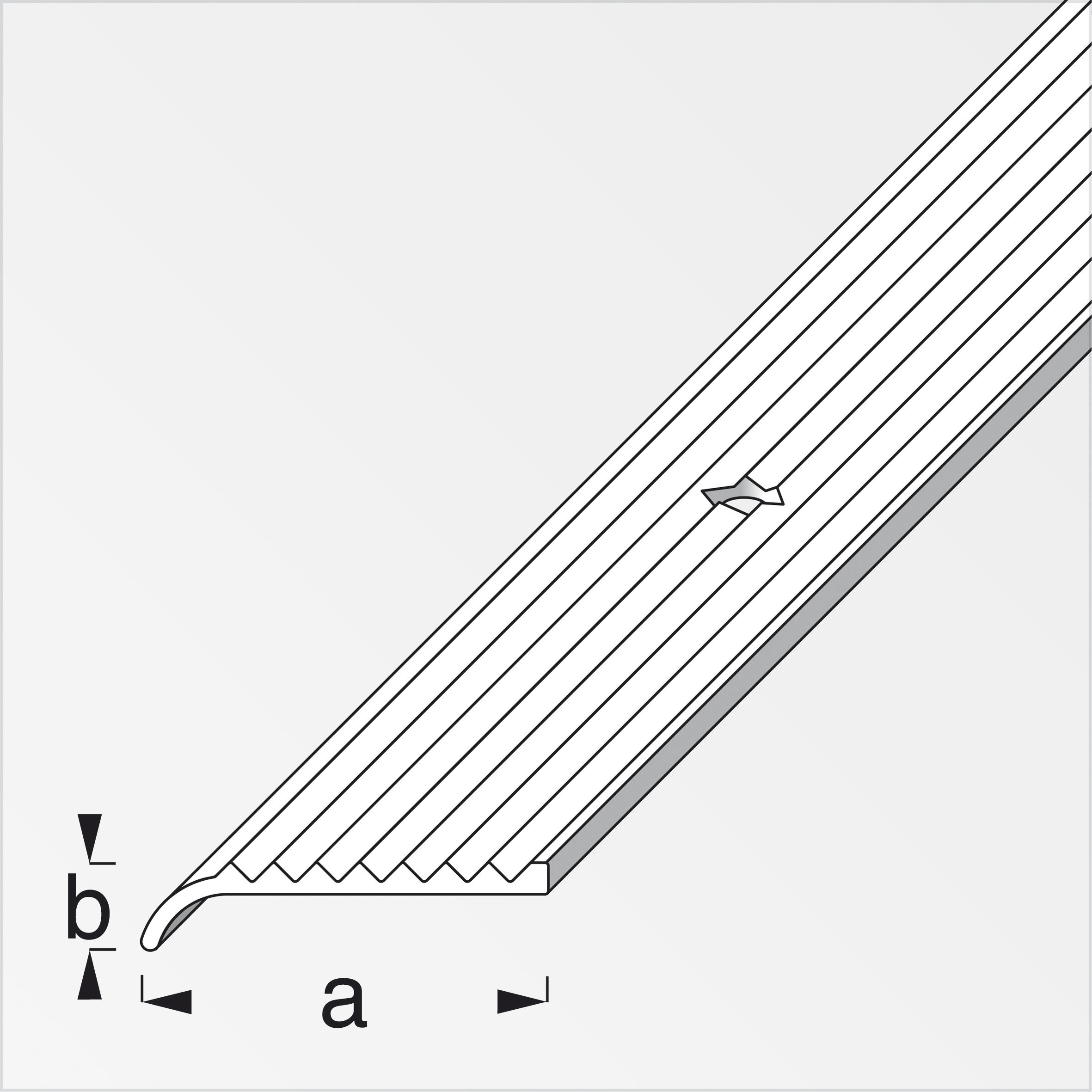 Afslutningsprofil 25 X 6 Mm Messing Eloxeret 1 M Roliba A S